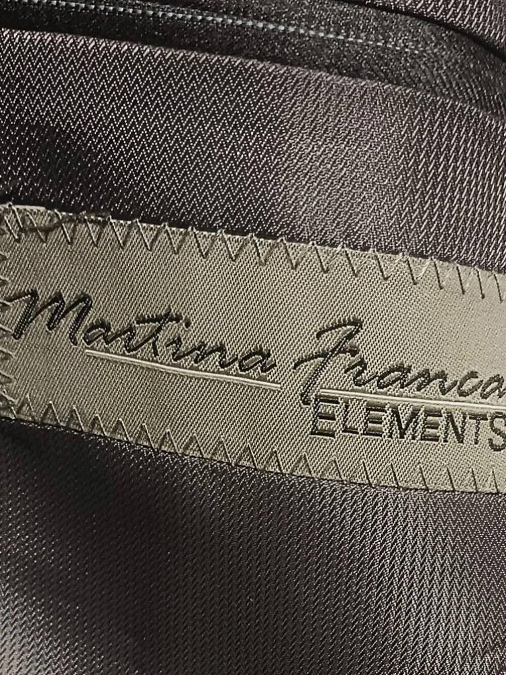 Martina Franca Elements Men Gray with Blue Pinstripe Blazer  40R